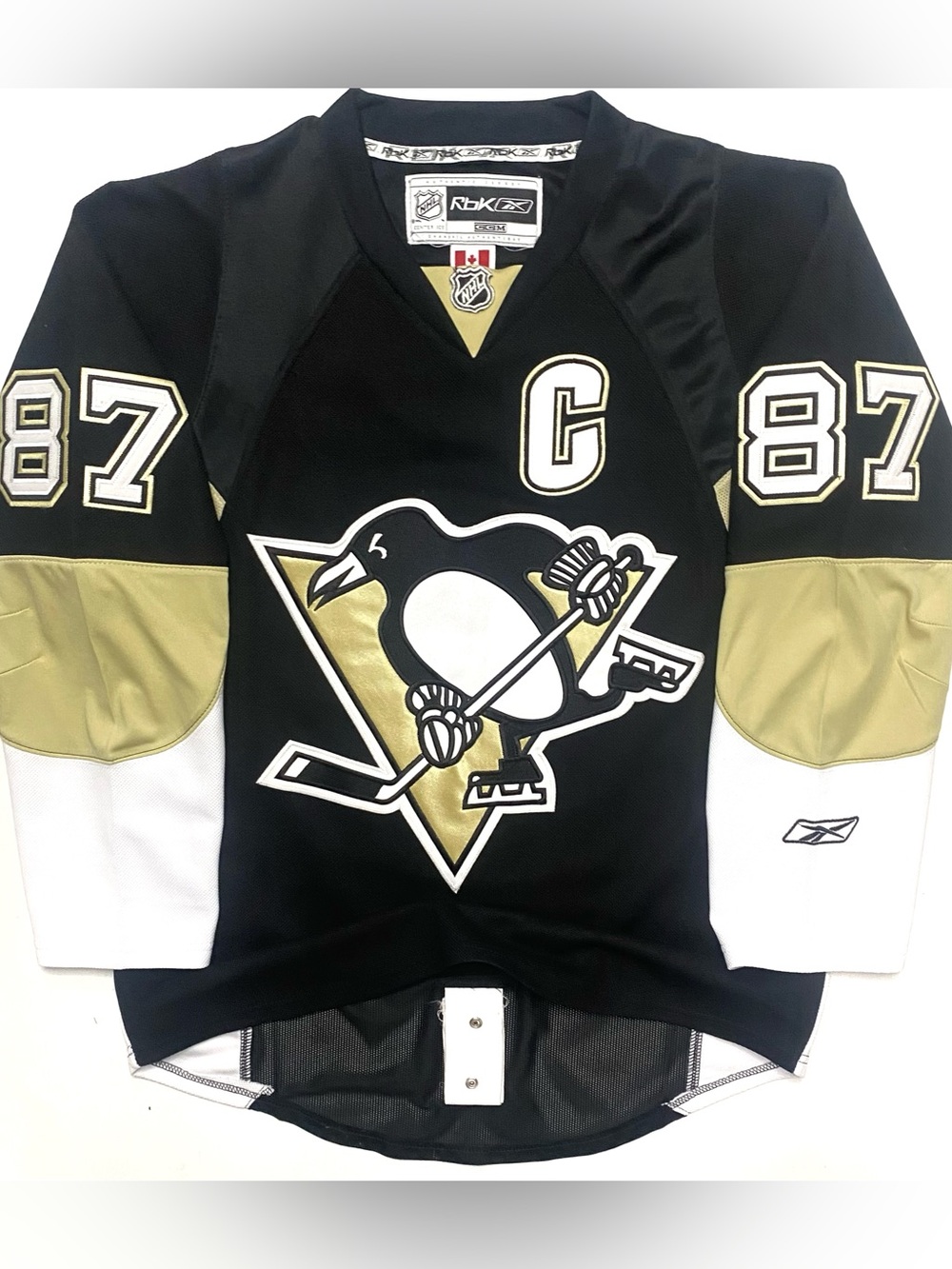 Vintage Y2K Pittsburgh Penguins NHL Sidney Crosby 87 Reebok CCM Hockey Jersey 50